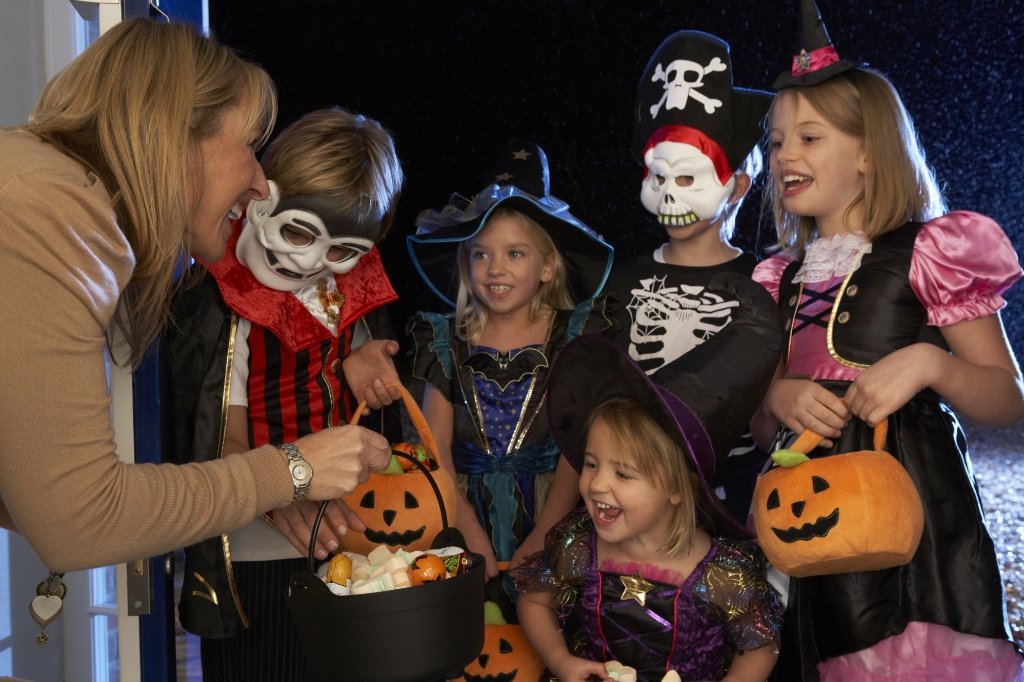 children trick or treating