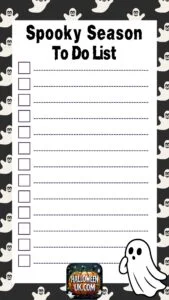 Spooky Season to do list