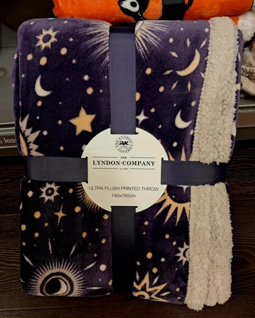 Halloween blanket with stars and moon