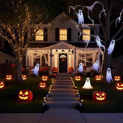 outdoor Halloween lights